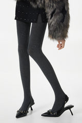 High Waist Knit Moisture Wicking Compression Tights