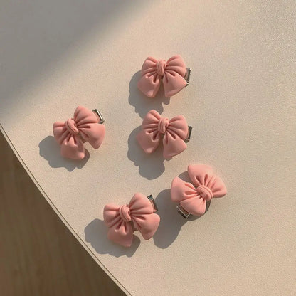 Cute Pink Rose Flower Heart Peach Mini Sweet Bangs Christmas Hair Accessory