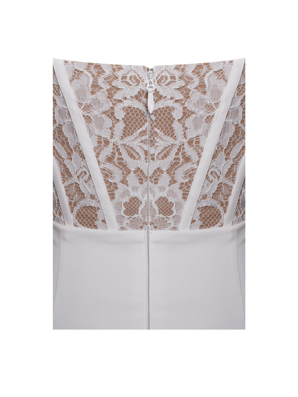 Junia White Lace Charming Corset Maxi Dress Dresses