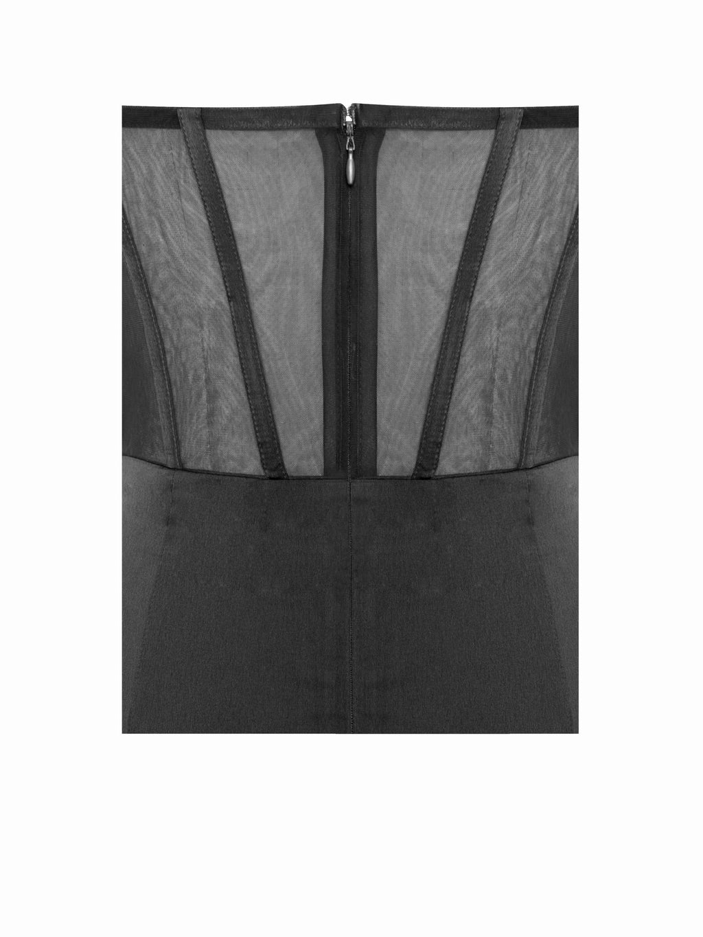 Talia Black Satin Charming Lace Corset Maxi Dress Dresses