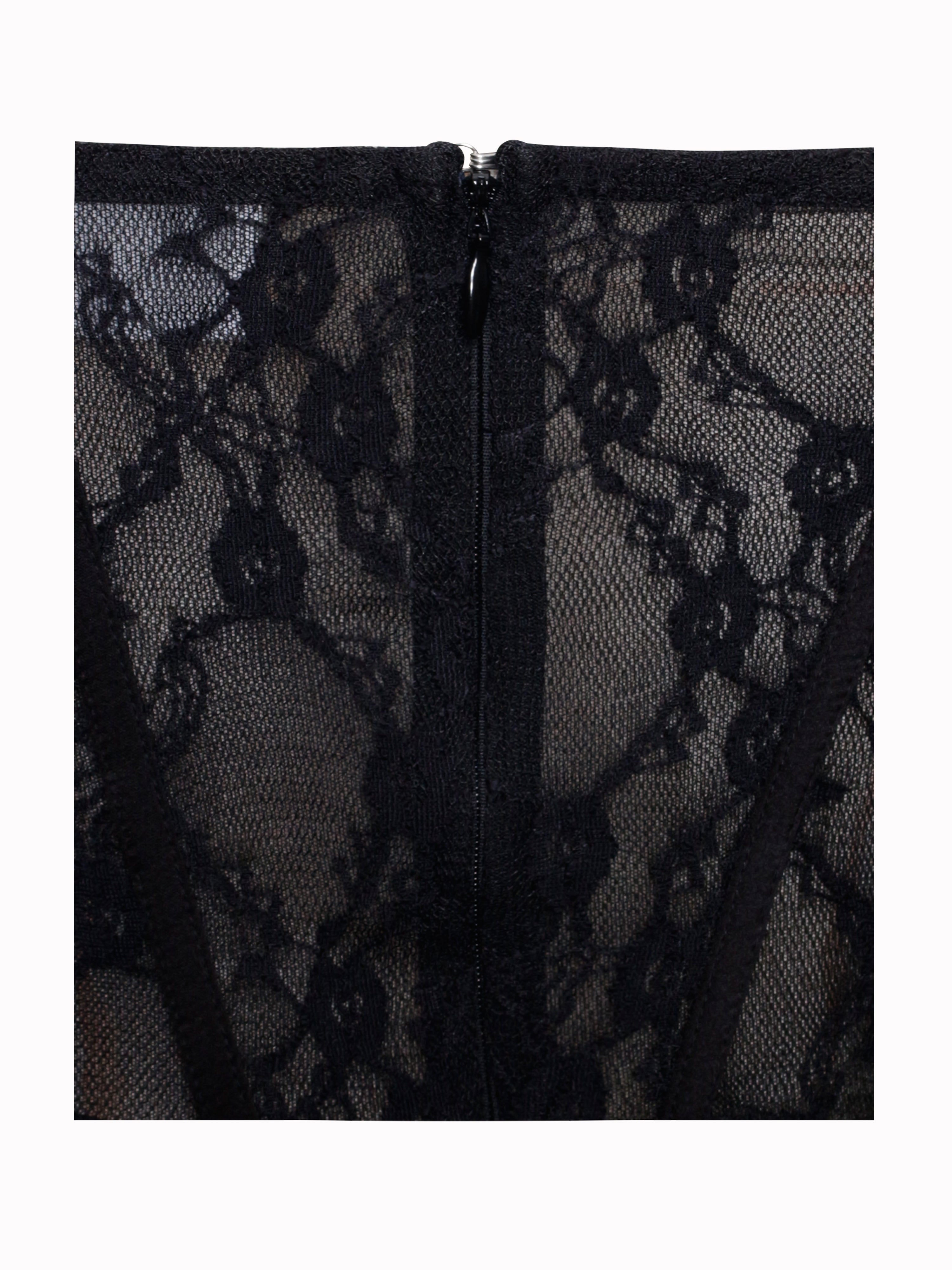 Quennell Black Lace Charming Corset Maxi Dress Dresses