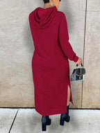 Slant Pockets Hoodie Dress Sweatshirts & Hoodies L
