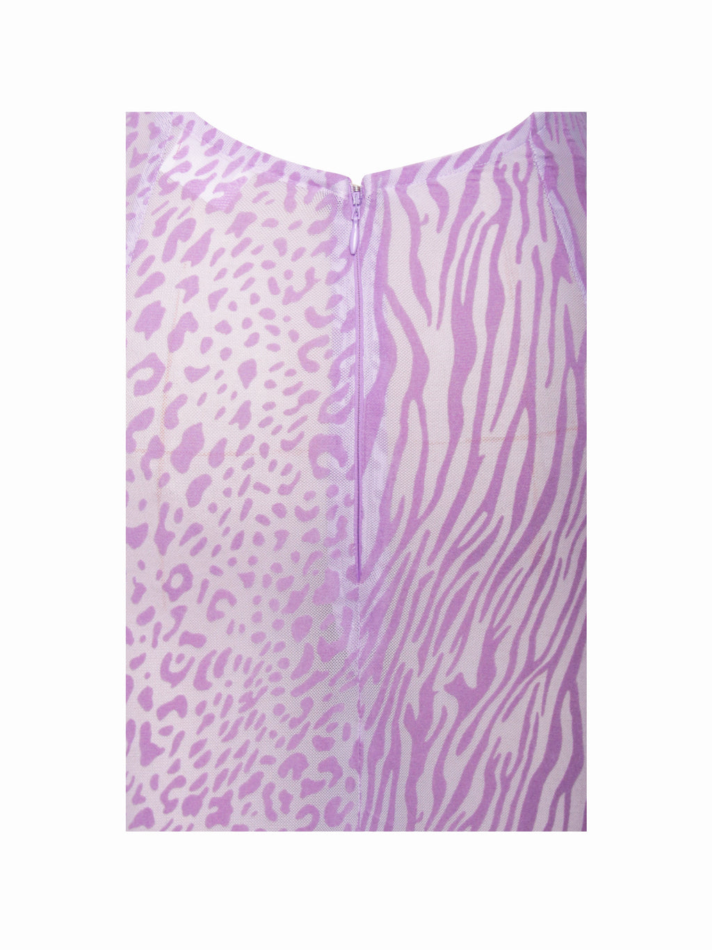 Olena Purple Burnout Velvet Animal Trendy Print Mesh Halter Neck Maxi Dress Dresses
