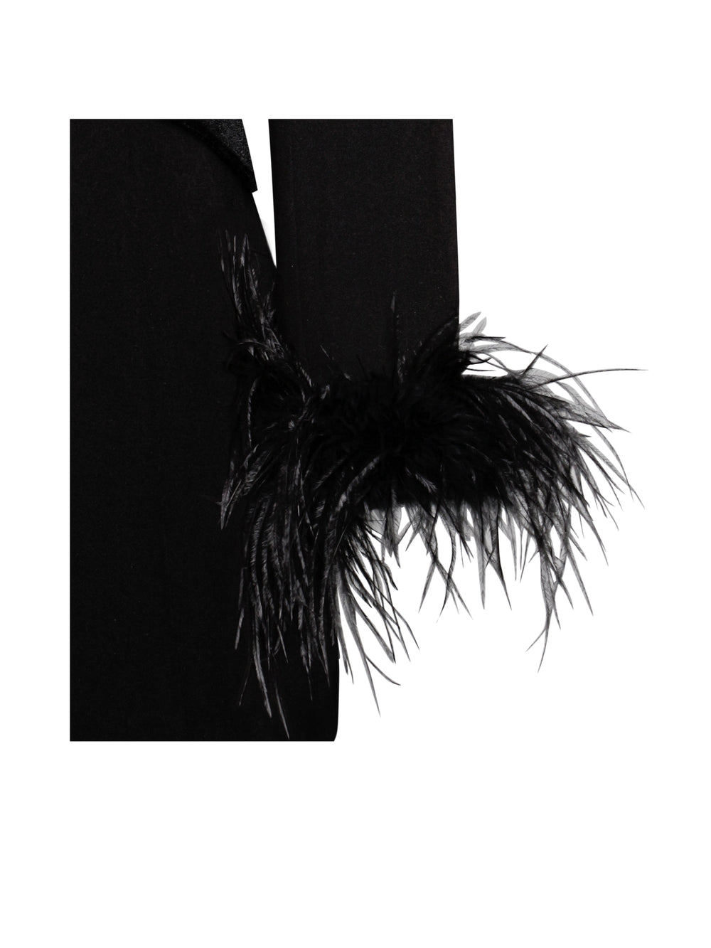 Madeline Black Feather Charming Trim Blazer Dress Dresses
