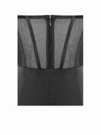 Talia Black Satin Charming Lace Corset Maxi Dress Dresses