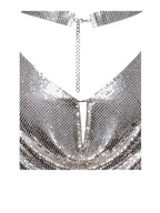 Serenity Silver Stylish Copper Mesh Dress Dresses