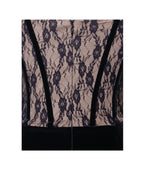 Gaia Black Lace Velvet Graceful Corset Side Slit Dress Dresses