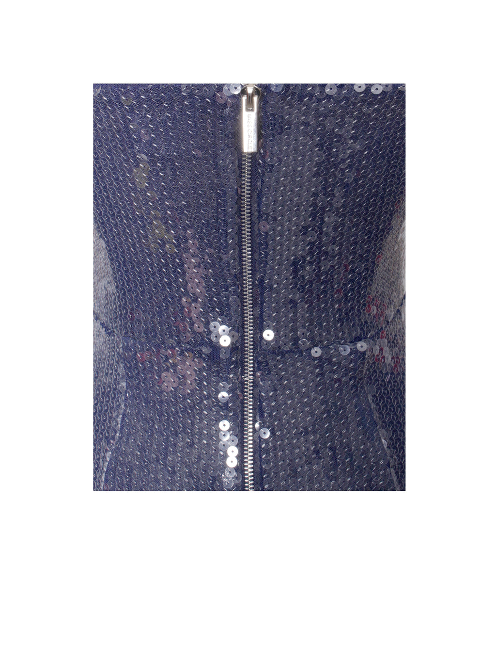 Ramona Navy Sequin Strapless Graceful High Slit Maxi Dress Dresses