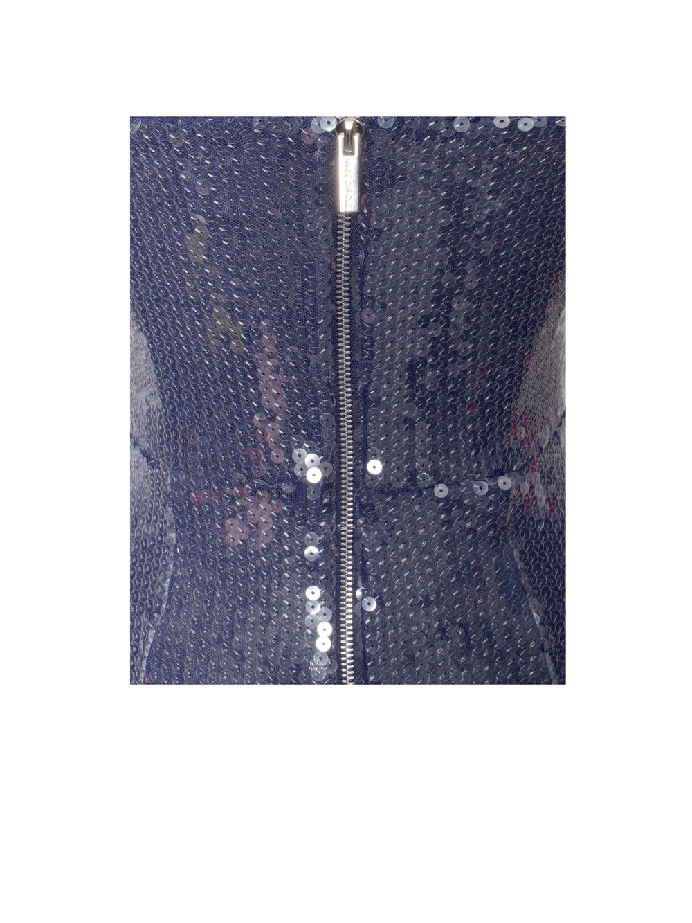 Ramona Navy Sequin Strapless Graceful High Slit Maxi Dress Dresses
