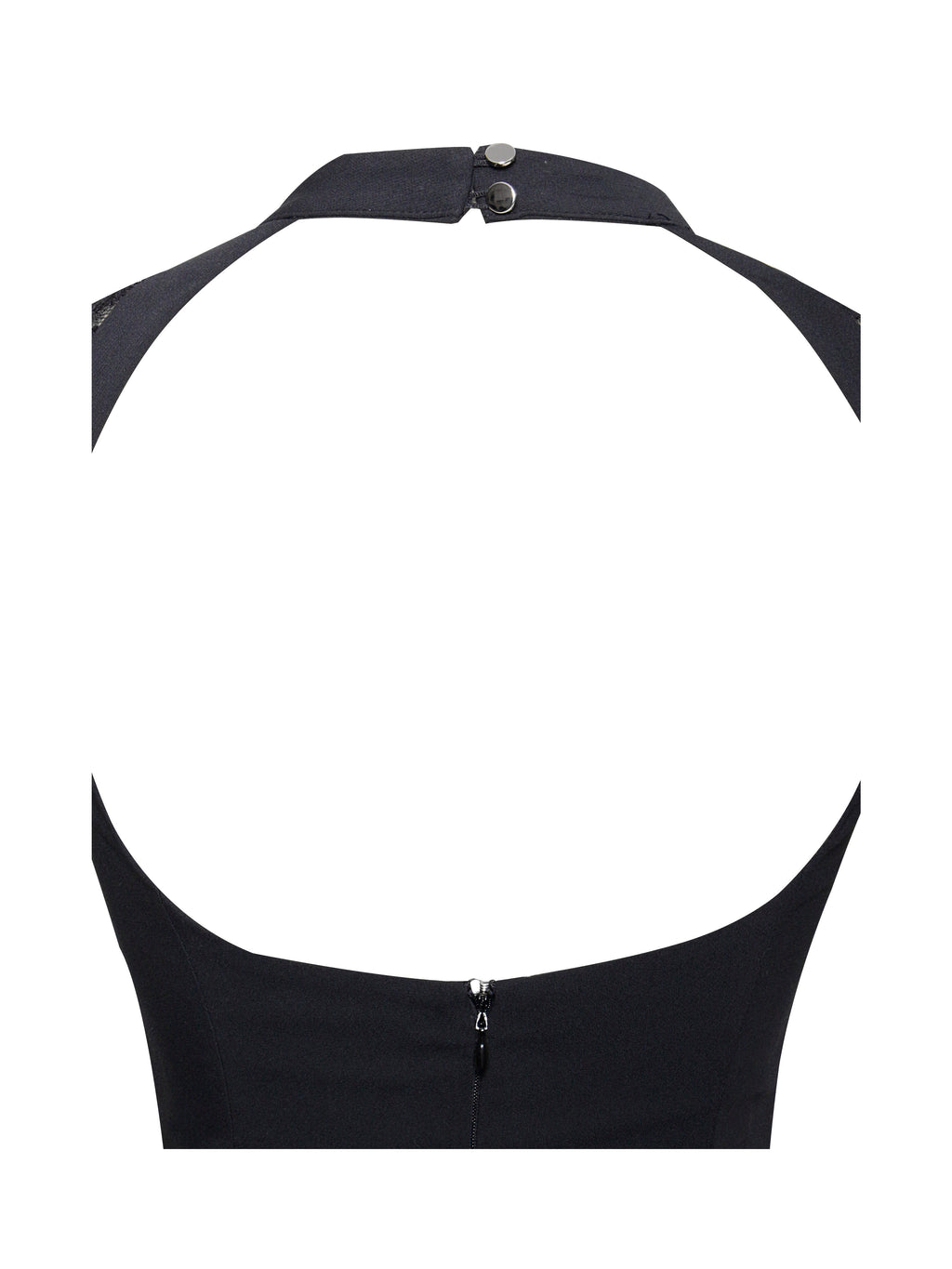 Quinella Black Lace Charming Crepe Backless Mini Dress Dresses
