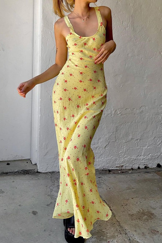 Cotton Strap Casual Maxi Floral Dress Main image
