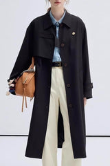 Midi Intellectual Trench Line Overcoat