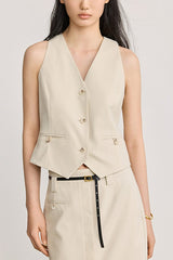 Classic V Neck Sleeveless Waistcoat Tank Top