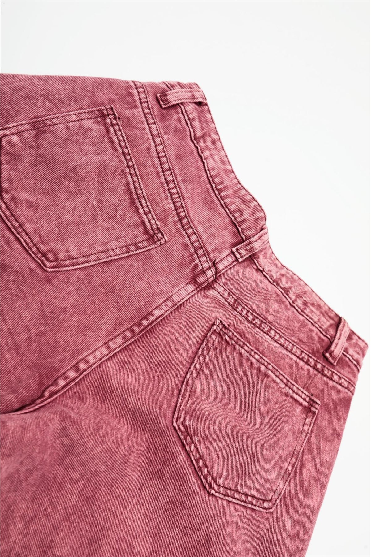 Pattern Patch Ankle Barrel Leg Jeans