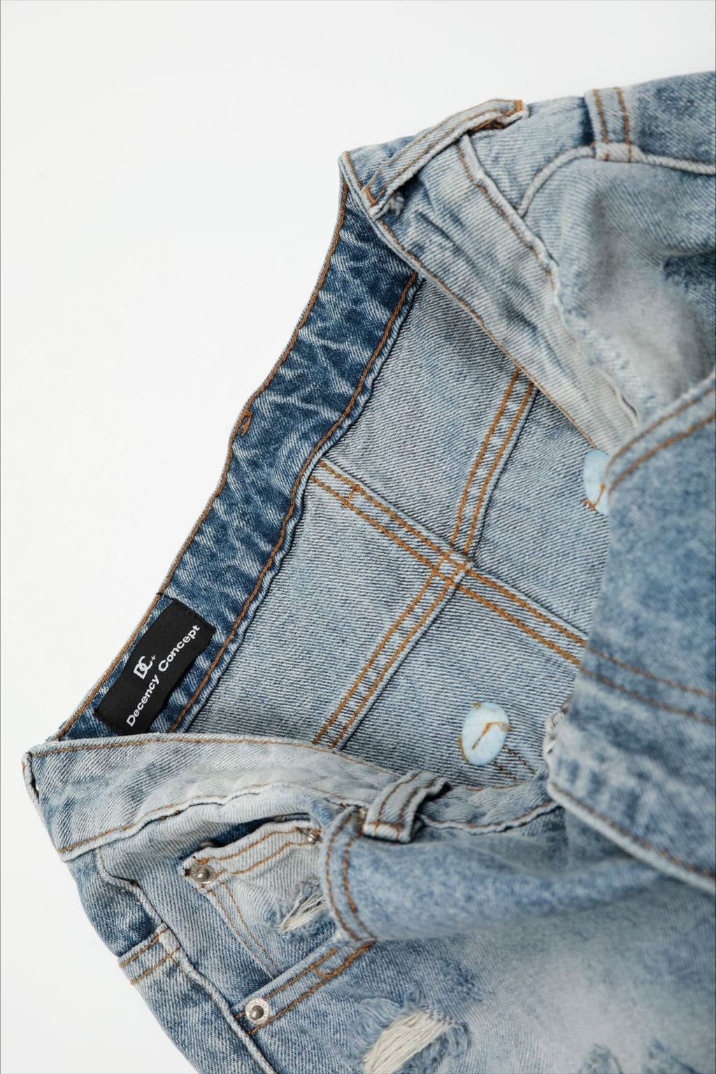 Distressed Ripped Micro Flare Jeans