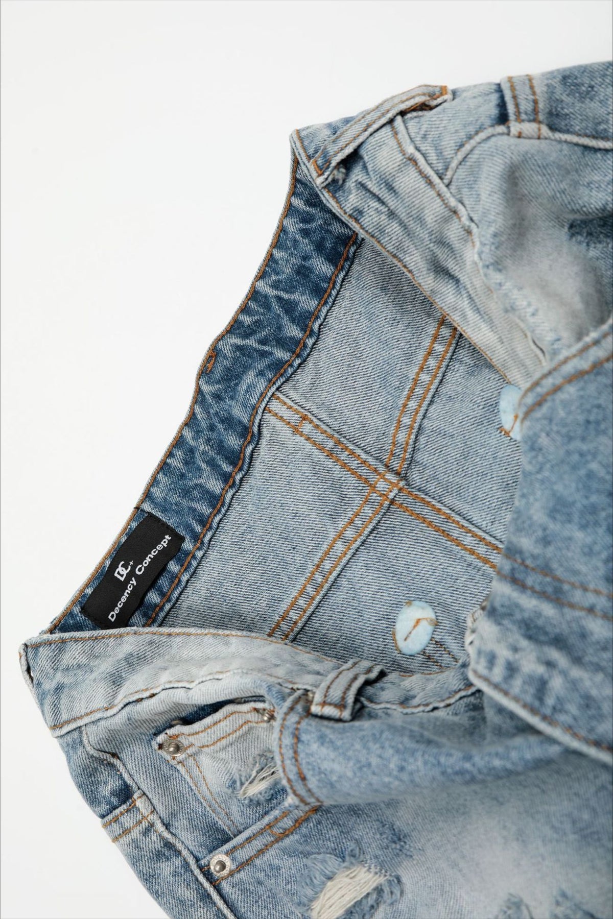Distressed Ripped Micro Flare Jeans