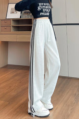 Straight Wide Leg Knit Pants