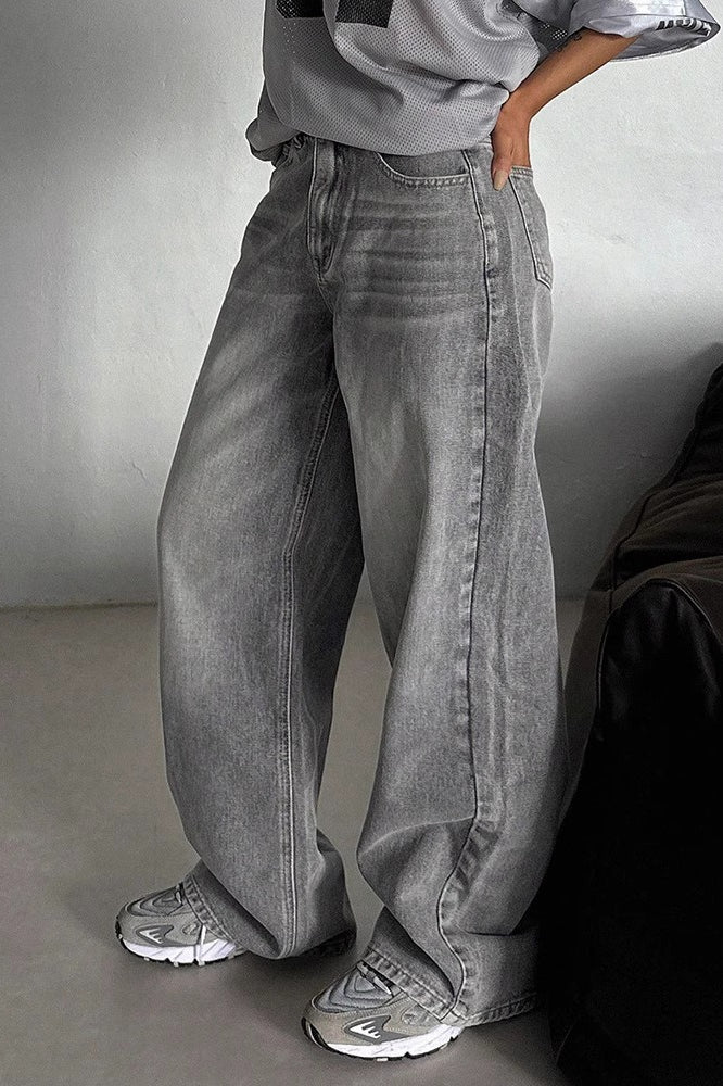 Casual Vintage High Waist Relaxed Straight Jeans Secondary image