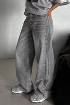 Casual Vintage High Waist Relaxed Straight Jeans