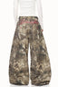 Branch Pattern Letter Embroidery Relaxed Jeans