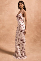 Color Block Lace Trim Cami Maxi Dress