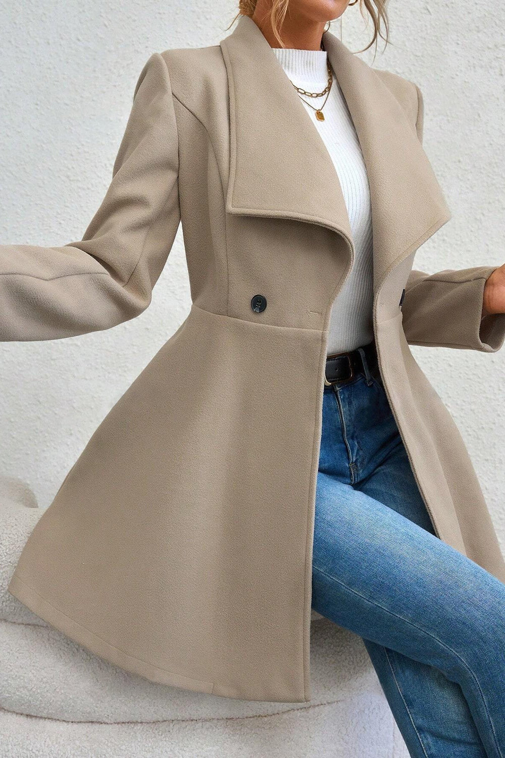 Belted Wool Long Coat coats