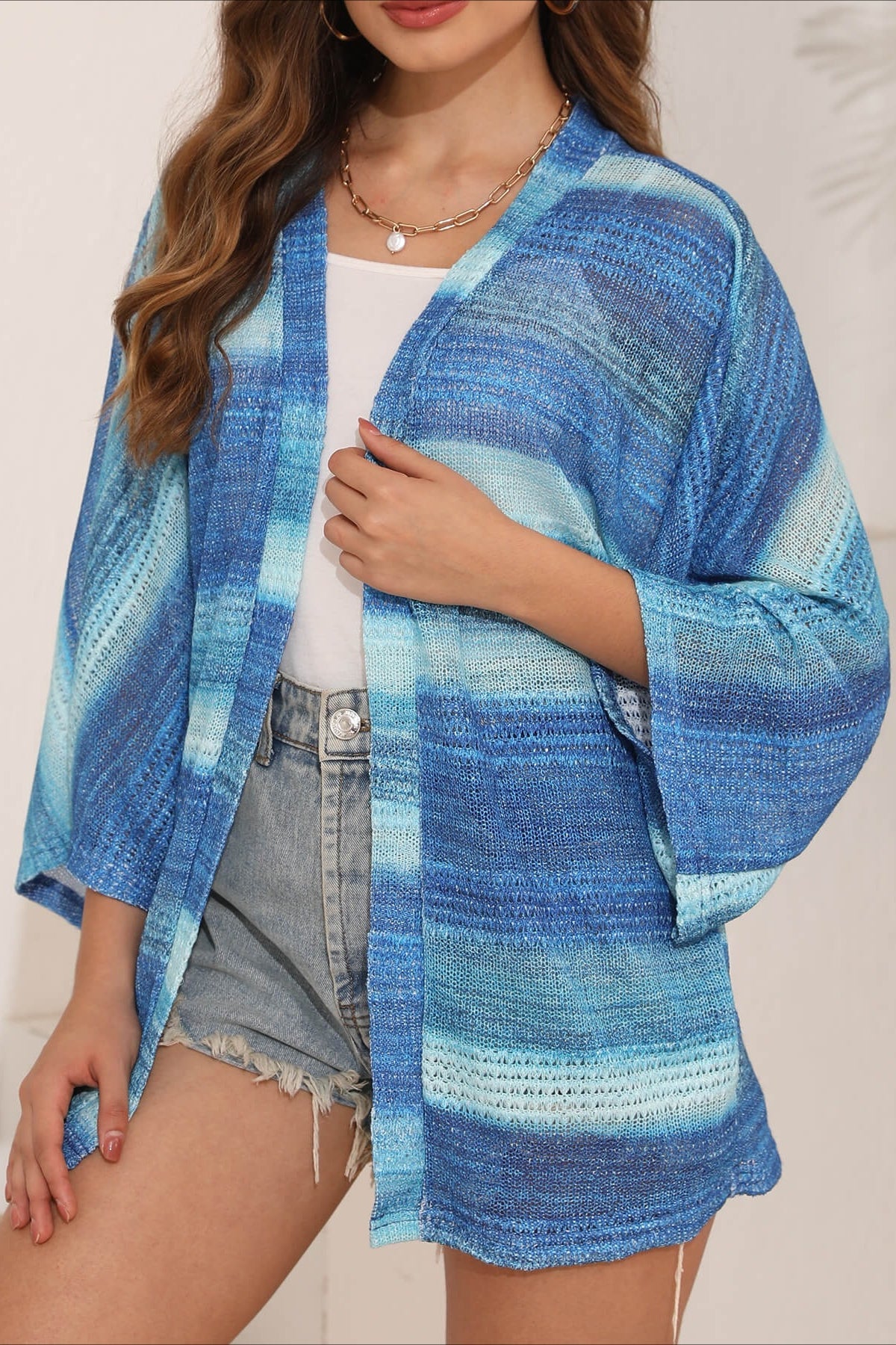 Crochet Tie Dye Relaxed Cardigan Secondary image
