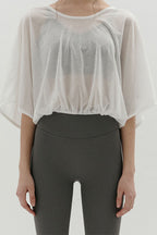 Quick Dry Cropped Backless Sun Protection Tee