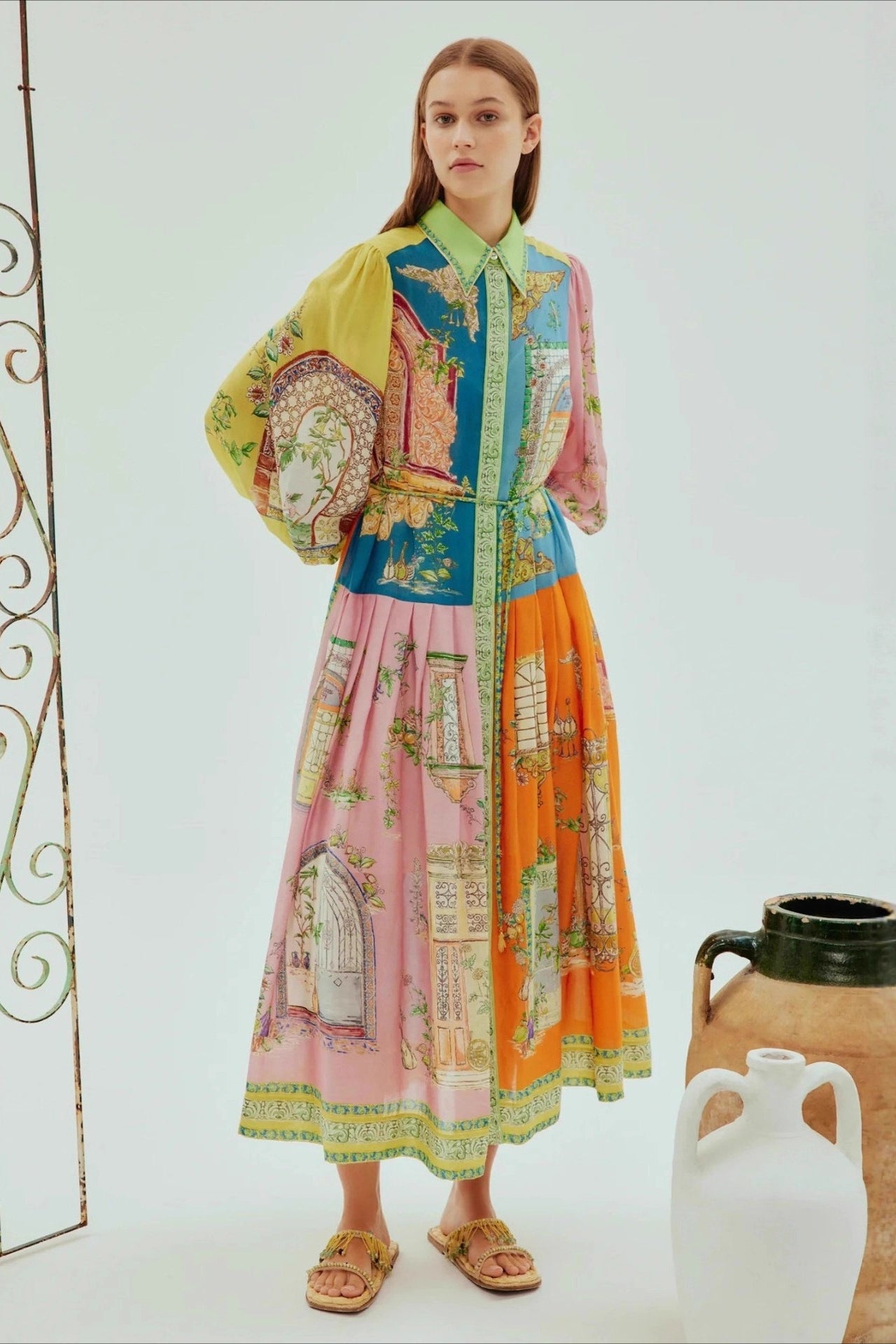 Graffiti Printed A-Line Casual Boho Dress Main image
