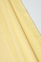 Yellow V Neck Slim Fit Vacation Dress