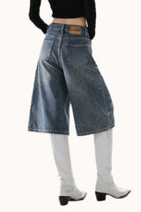 High Waist Cropped Wide Leg Vintage Jeans