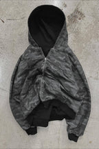 Reversible Leopard Lined Zip Up Hoodie