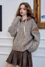 Color Block Hooded Relaxed Sweater