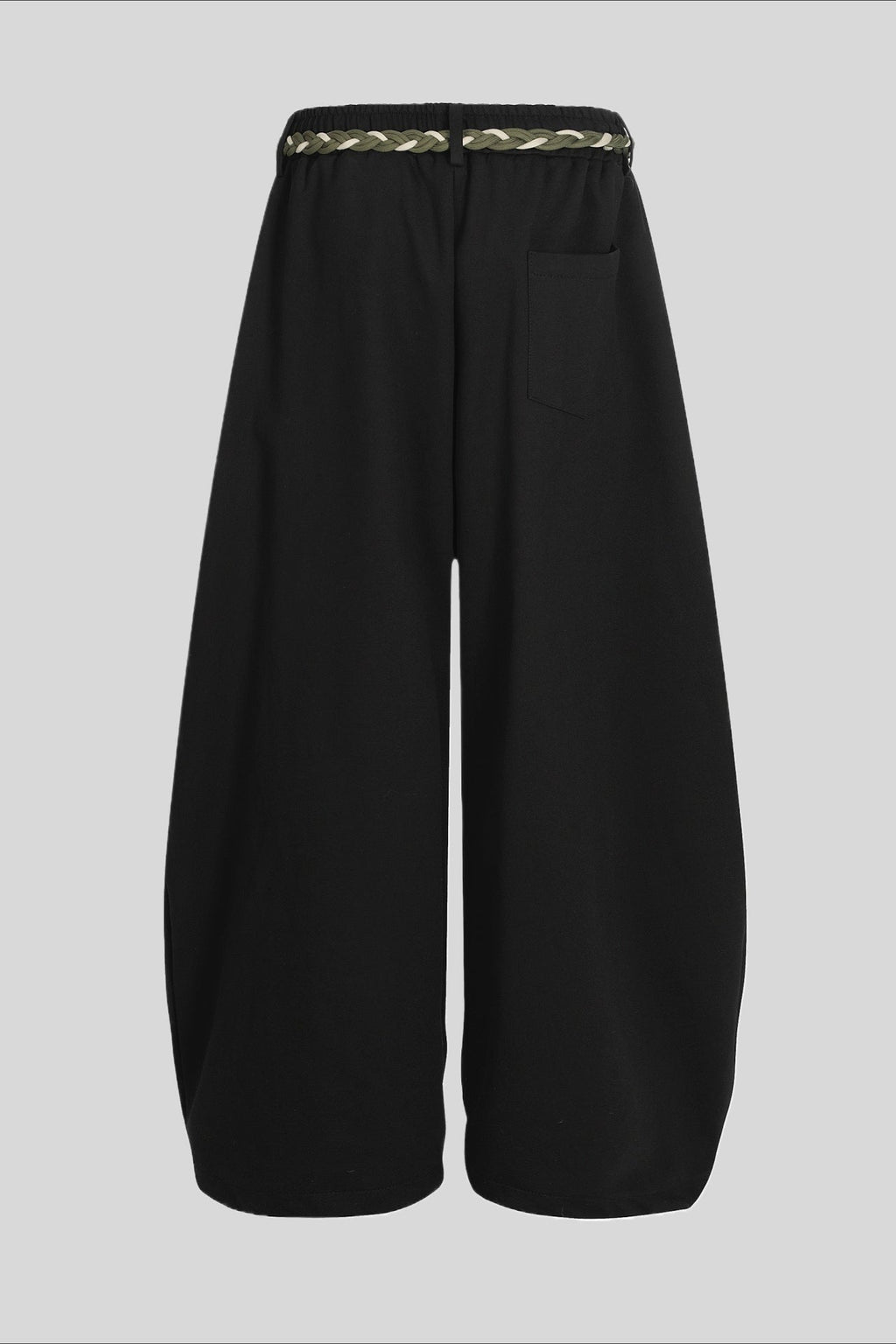 Rope Belt Minimal Wide Leg Sweatpants