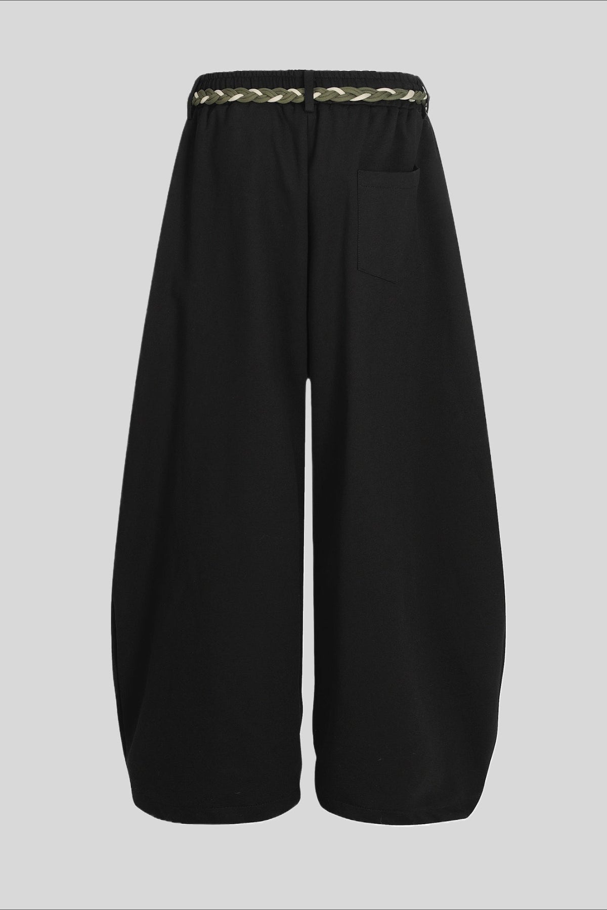 Rope Belt Minimal Wide Leg Sweatpants