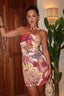 Print Metal Cutout Bodycon Mini Dress