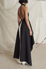 Round Neck Sleeveless Asymmetric Maxi Prom Dress