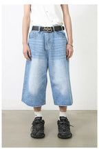 Vintage Y2K Loose Cropped Jeans Light Blue / XS