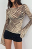 Animal Print Lightweight Loose Fit Short Sleeve Tee