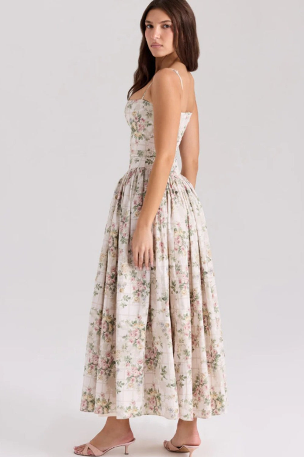 Romantic Tiered  A-Line Floral Dress