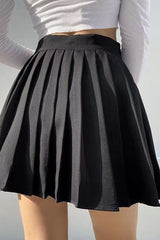 Pleated Anti-Chafe High Waist Pocket Sports Skirt