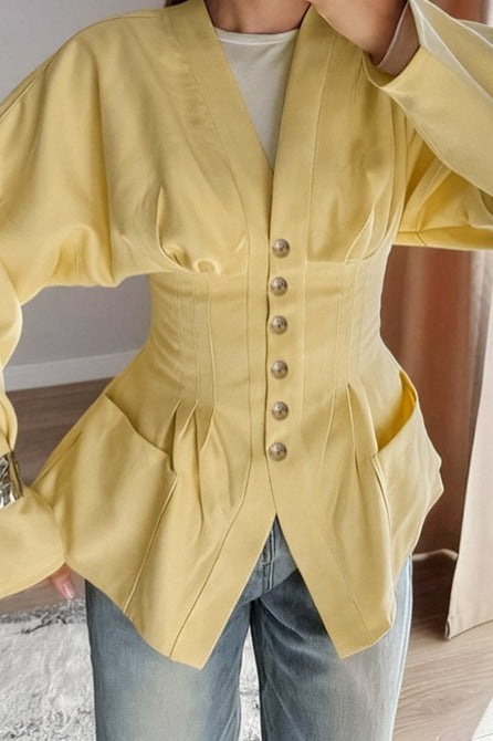 Slim Fit Pleated Blouse Main image