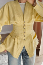 Slim Fit Pleated Blouse