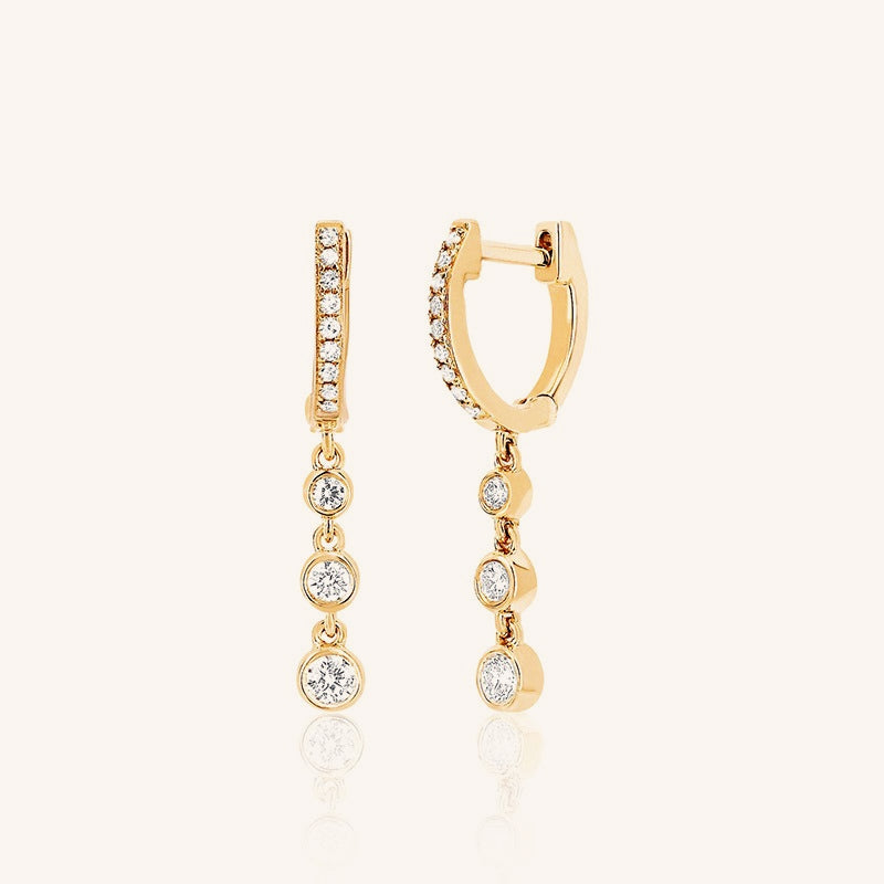 Double Piercing Fringe Drop Earrings Secondary image