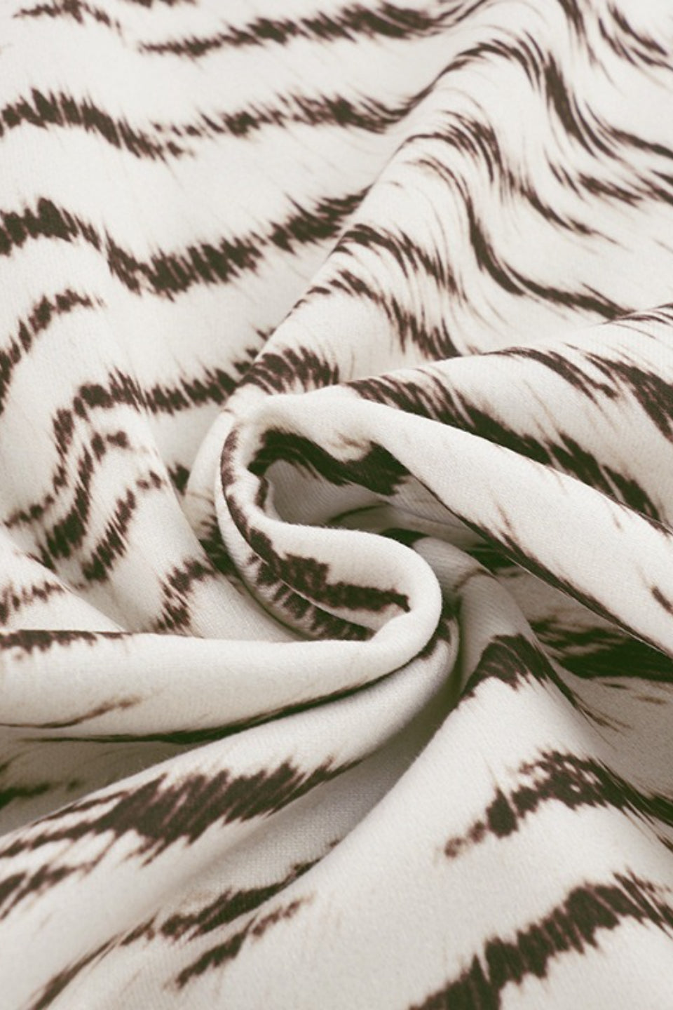 Zebra Print Contrast Low Rise Slim Flare Pants