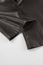 Fleece Vintage High Waist Straight Pants