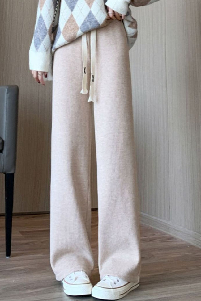 Cashmere Plush Wide Leg Knit Pants Main image