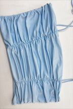 Sexy Tie Ruched Spaghetti Strap Crop Top