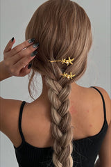2-Piece Guilloche Design Braid Accent Hairpin Set