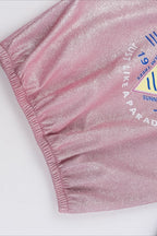 Pink Rhinestone Graphic Long Sleeve Sweatshirt